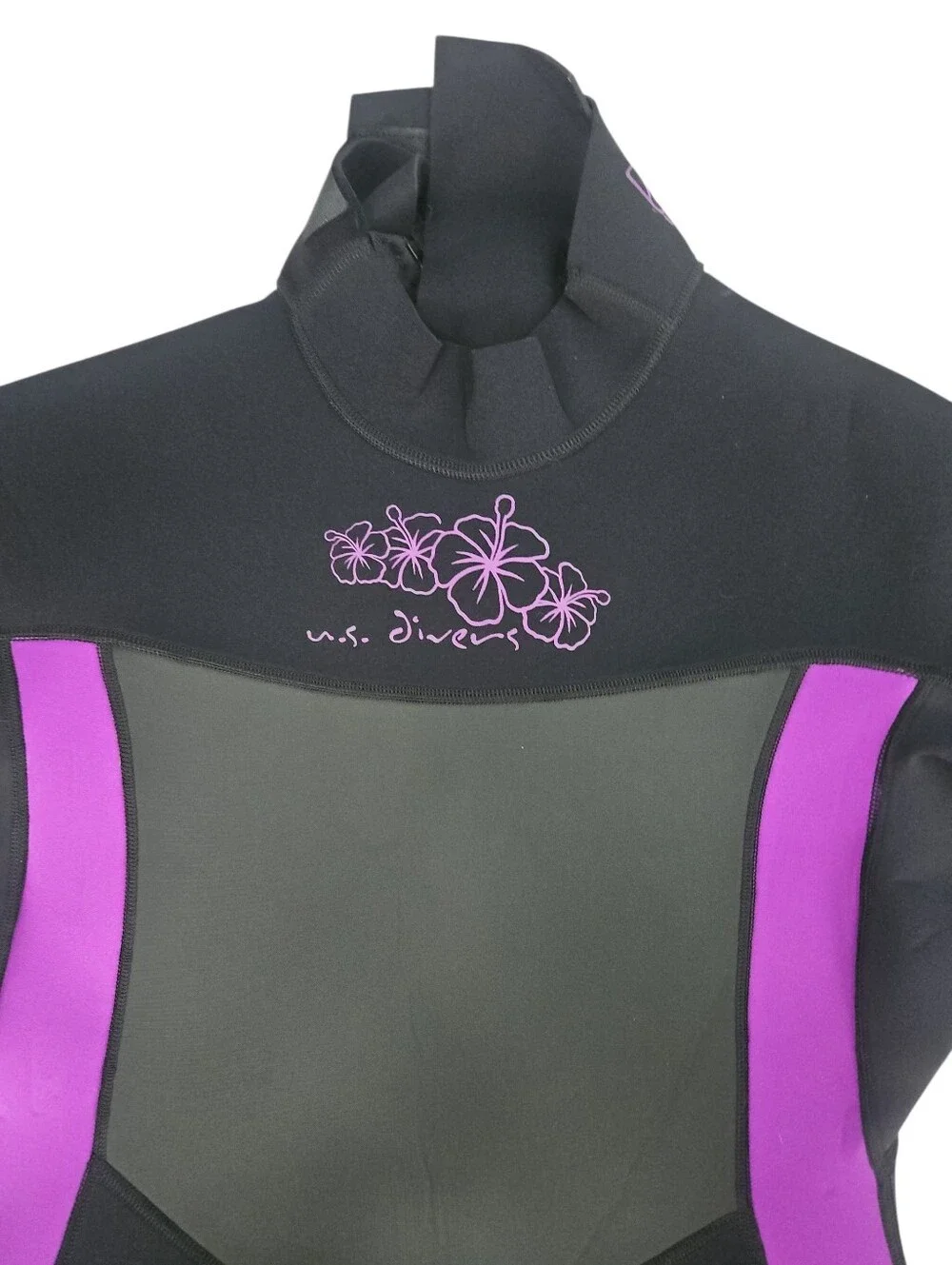 U.S. Diver Women's Shorty NWT XL Black And Purple Wetsuit